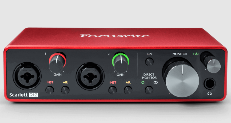 INTERFAZ DE AUDIO USB FOCUSRITE.  3ra generacion SCARLETT 2i2 (3RD GEN)