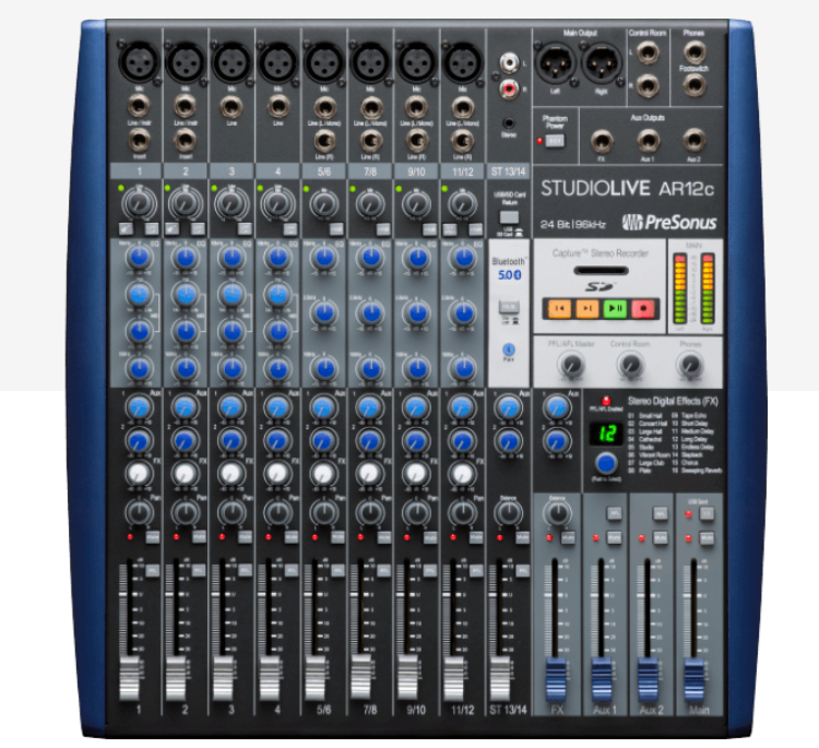 CONSOLA HIBRIDA 14CHS PRESONUS STUDIOLIVE AR12C