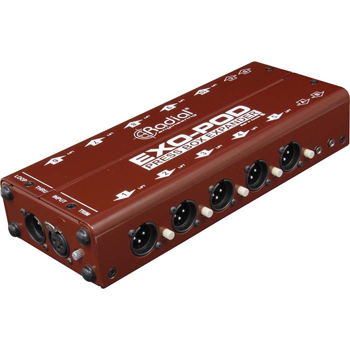 SPLITTER PASIVO (Caja de prensa) XLR-BROADCAST RADIAL EXO-POD