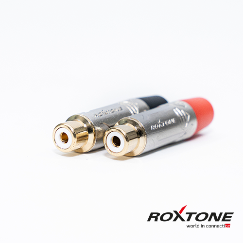 CONECTOR RCA HEMBRA SILVER PUNTA DORADA ROXTONE RF2FC-NG