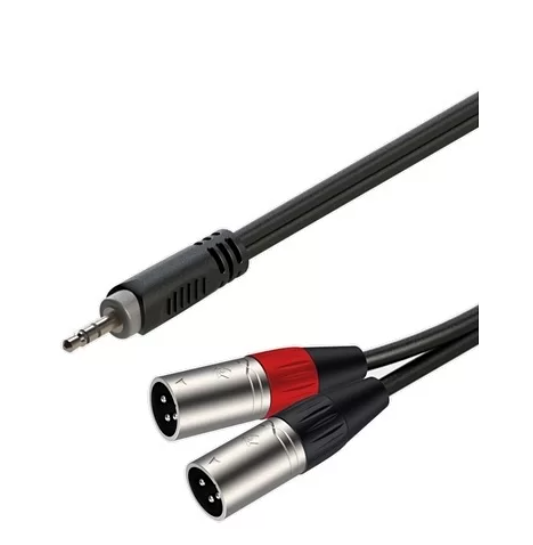 CABLE 1/8 DE 2 XLR 1MTR ROXTONE RAYC190L1