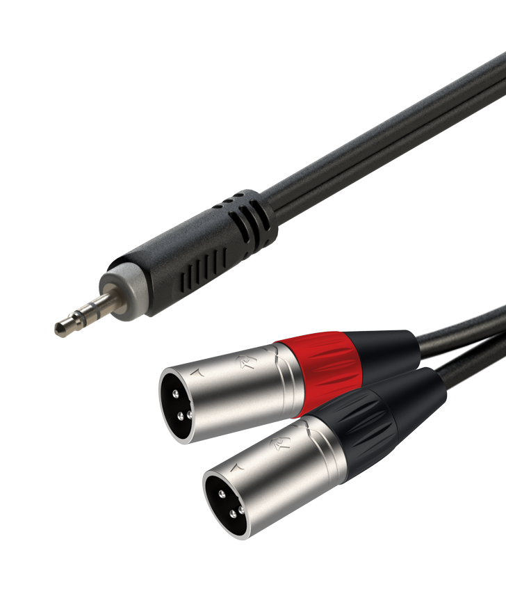 CABLE 1/8 DE 2 XLR 3.5MTR ROXTONE RAYC190L3