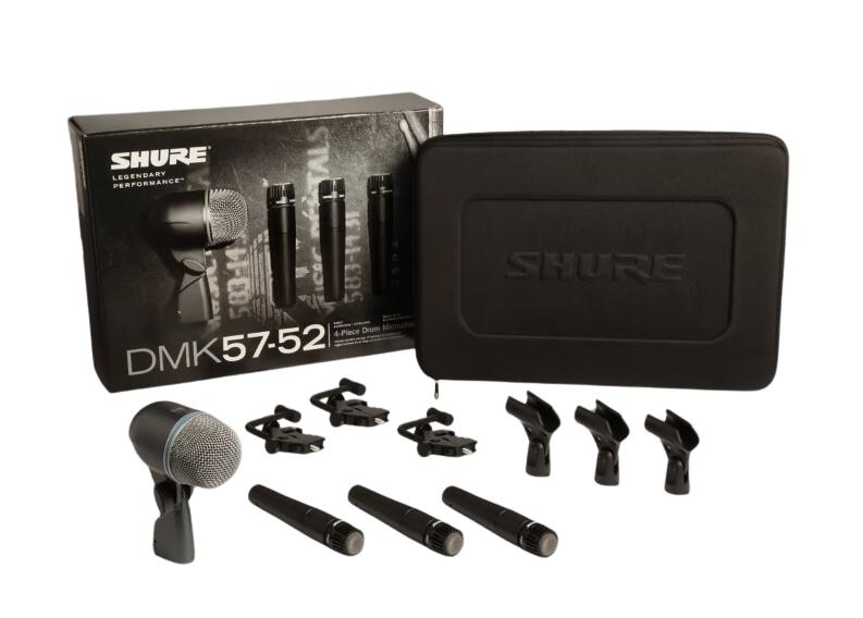 KIT DE MICROFONO INSTRUMENTAL PARA TAMBOR SHURE DMK57-52