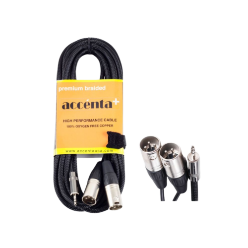 EXTENSION DE 1/8 A 2 XLR MACHO 1.8MTRS.