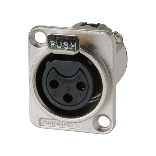 CONECTOR CHASIS XLR HEMBRA REDONDO AMPHENOL.