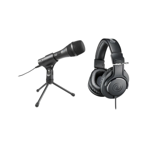 KIT DE AUDIFONO M20X CON MIC USB AUDIOTECHNICA.