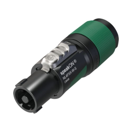CONECTOR SPEAKON 4 PINES VERDE NEUTRIK.