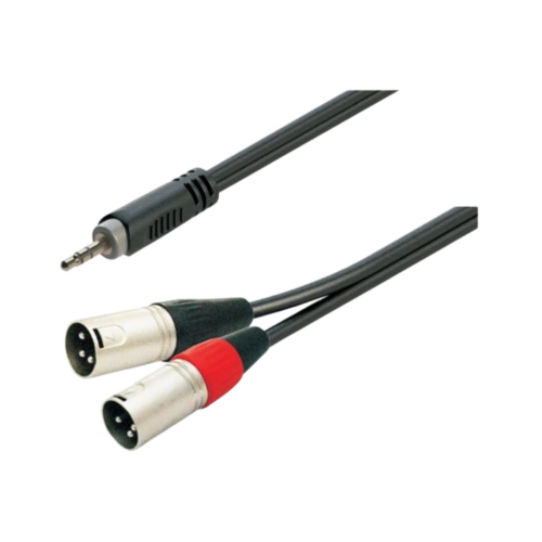 EXTENSION DE 1/8ST A 2 XLR MACHO DE 1MTR ROXTONE.