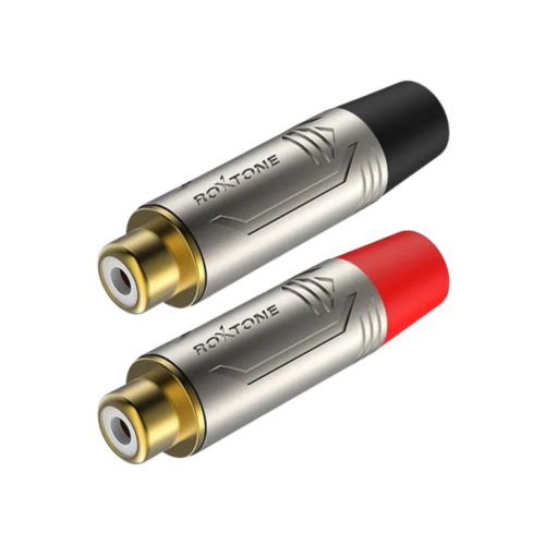 CONECTOR RCA HEMBRA SILVER PUNTA DORADA.