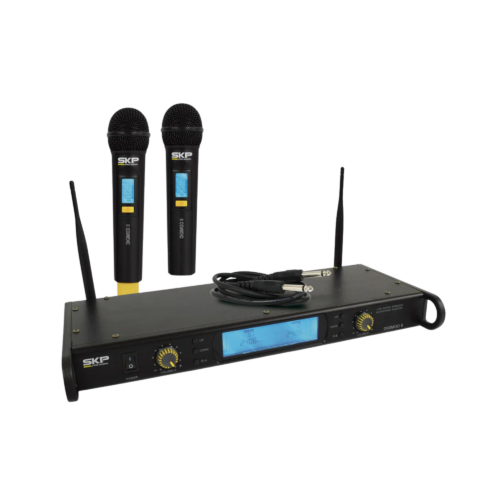 MICROFONO INALAMBRICO DE MANO EN UHF DOBLE DE MANO