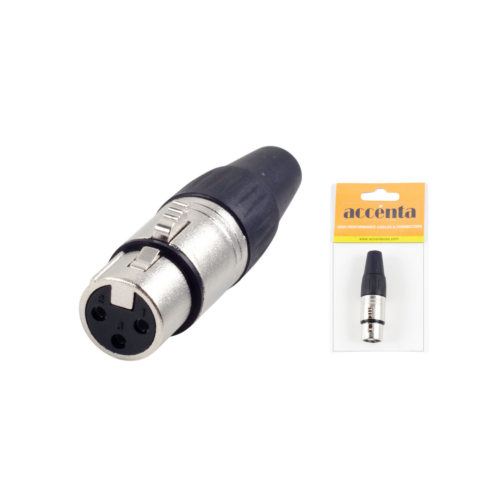 CONECTOR XLR HEMBRA NIQUEL.